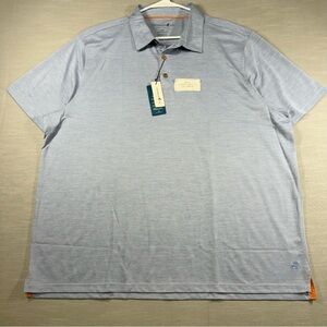 NWT Caribbean Joe Men’s XXL light Blue Polo Shirt Outdoor Golf Tropical Vacation